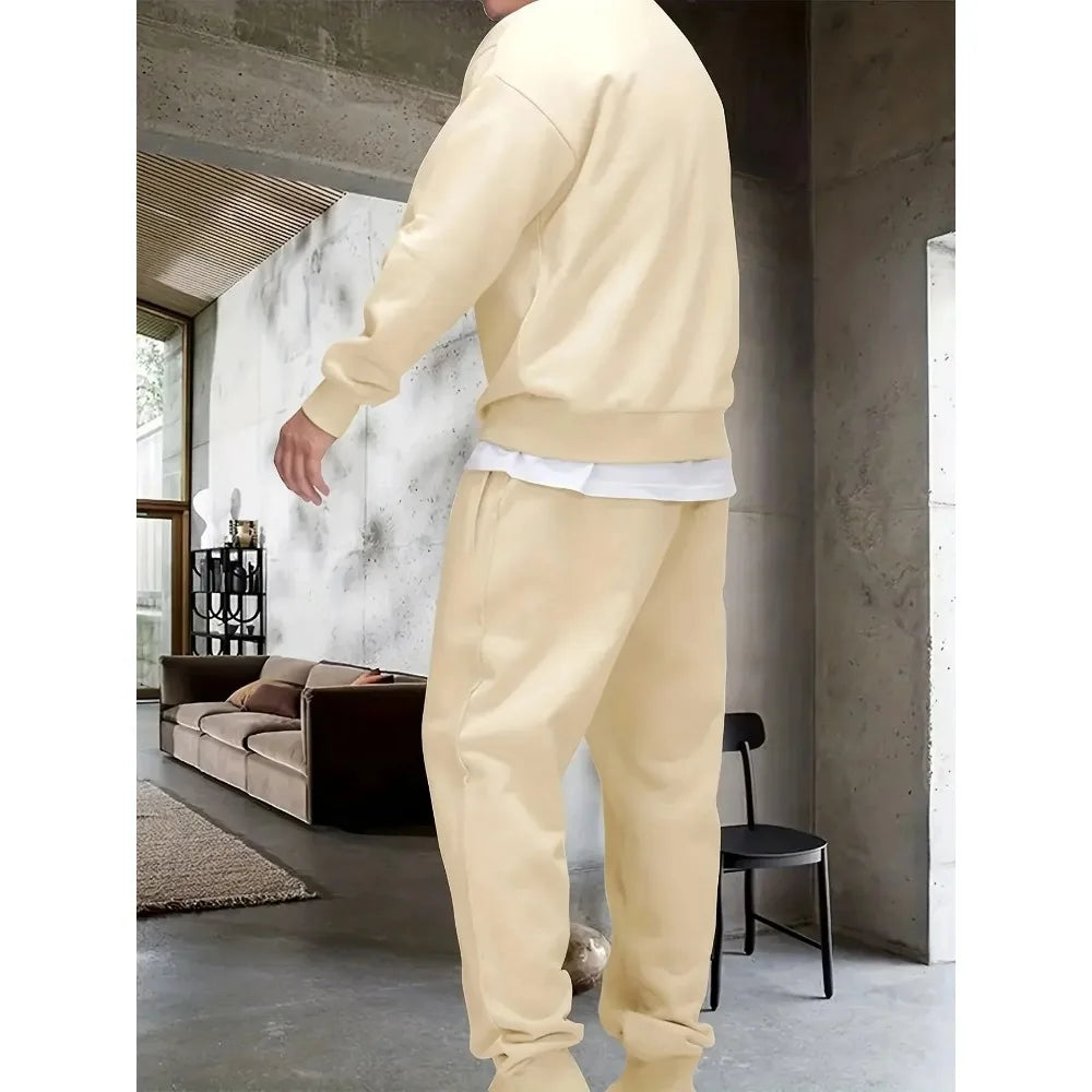 2024 Mode Herren Sportanzug – Langarm Freizeit-Set für Herbst/Winter mit Jogginghose
