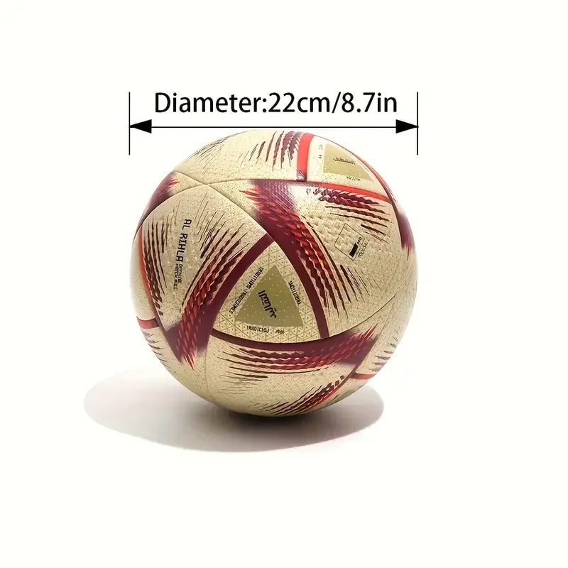 Hochwertiger Fußball Größe 5: Nahtloses PU-Material für Training & Spiele
