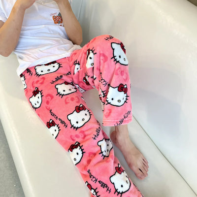 Sanrio Hello Kitty Herbst-Pyjama 2024 – Kawaii Flanell-Hose