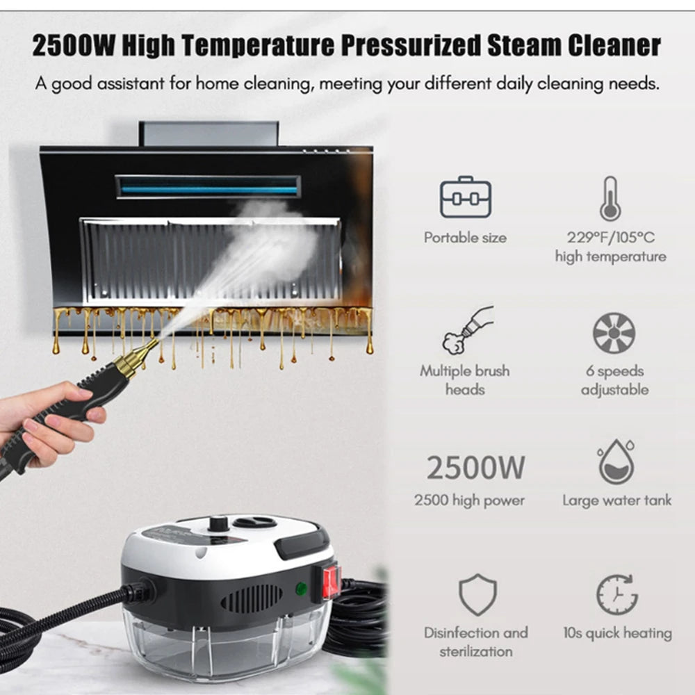 Dampfreiniger Hochtemperatur Sterilisation Auto, Klimaanlage, Küchenhaube – 110V US / 220V EU Plug