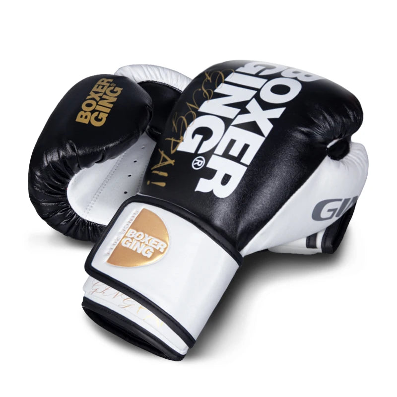Boxhandschuhe aus PU-Leder für Muay Thai & MMA, 8-16oz, Training, für Männer & Frauen