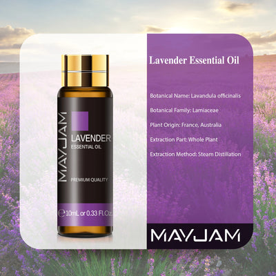 MAYJAM 10ML Ätherisches Duftöl – Lavendel, Vanille & Myrrhe für Seifen, Kerzen & Massage
