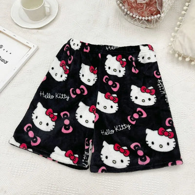 Hello Kitty Kawaii Shorts – Weiche Sommer-Pyjama-Hose für Damen