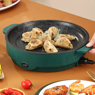 Elektrischer MultiCooker Bratpfanne 220V Antihaft-Kochmaschine für Steak, Fisch, Omelett & Grill