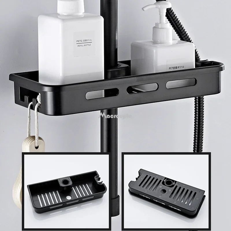 Badezimmer Duschregal Organizer – Ohne Bohren, mit Lifting-Stange
