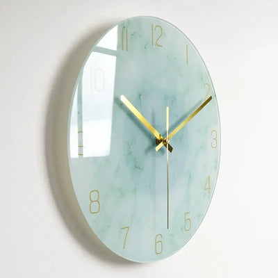 Luxuriöse Glas-Wanduhr: Moderne, leise Uhr für Wohnzimmer & Küche
