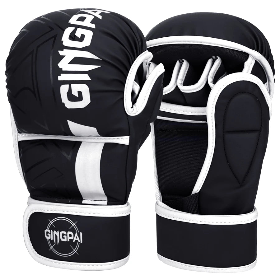Professionelle MMA-Boxhandschuhe Halbfinger Karate Muay Thai PU Kinder & Erwachsene