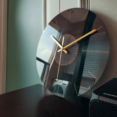Luxuriöse Glas-Wanduhr: Moderne, leise Uhr für Wohnzimmer & Küche