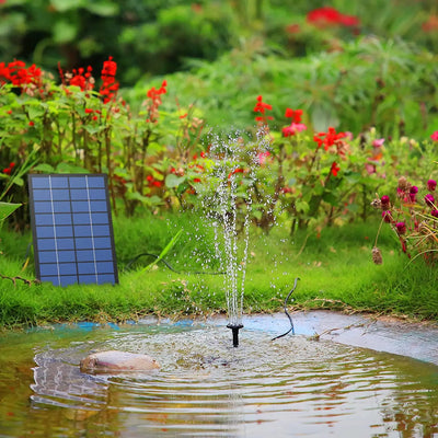 2,5W Solarbrunnenpumpe mit 6 Düsen und 1,2 m Wasserrohr