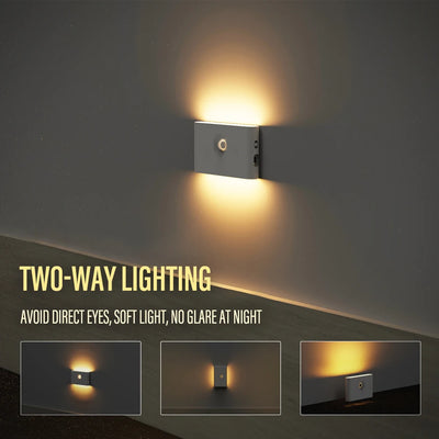 LED Induktions-Nachtlicht Wireless USB-Aufladung Bewegungsmelder Wandlicht für Schlafzimmer Flur Schrank Bad