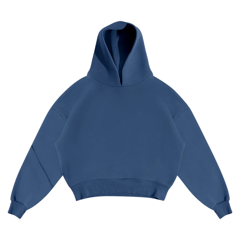 Einfarbiges Paar Kapuzen-Sweatshirt & Sweatpants-Set, lässiger Herbst Jogginganzug