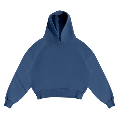 Einfarbiges Paar Kapuzen-Sweatshirt & Sweatpants-Set, lässiger Herbst Jogginganzug