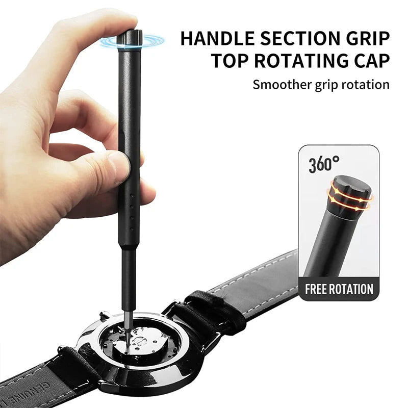 Präzisions-Schraubenzieher Set 8-in-1 für Handy, Uhr, Laptop – Magnetische Torx, Hex, Phillips Bits