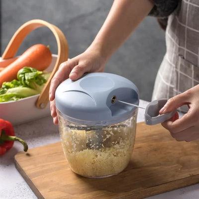 500/900ML Handlicher Zerkleinerer – Manueller Seilzug für Knoblauch, Zwiebeln & Salate