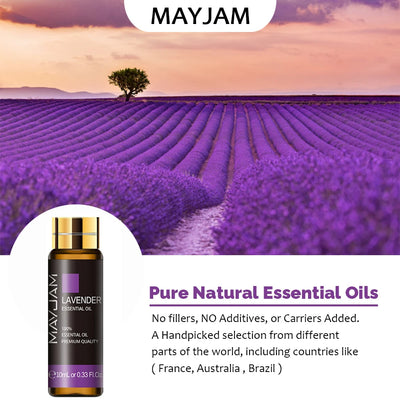 MAYJAM 10ML Ätherisches Duftöl – Lavendel, Vanille & Myrrhe für Seifen, Kerzen & Massage