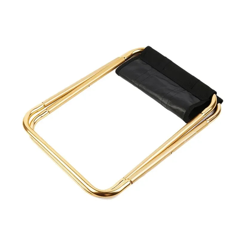Outdoor Camping Stuhl Goldene Aluminium Legierung Klappstuhl mit Tasche und Hocker