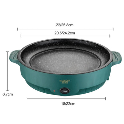 Elektrischer MultiCooker Bratpfanne 220V Antihaft-Kochmaschine für Steak, Fisch, Omelett & Grill
