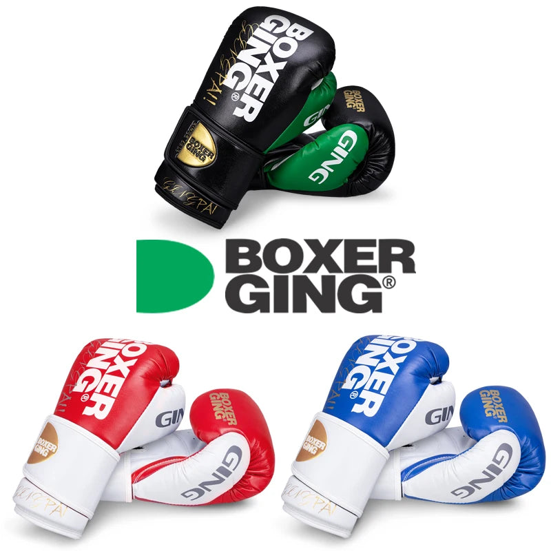 Boxhandschuhe aus PU-Leder für Muay Thai & MMA, 8-16oz, Training, für Männer & Frauen