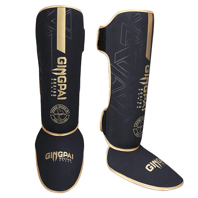 Hochwertige PU-Leder Schienbeinschoner: Ankle Support für MMA & Muay Thai Training