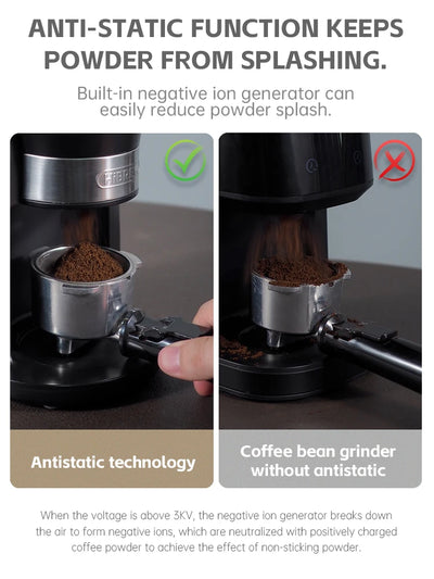 HiBREW Elektrische Kaffeemühle – Automatisch, 31 Mahlgrade, Sichtbarer Bohnenbehälter