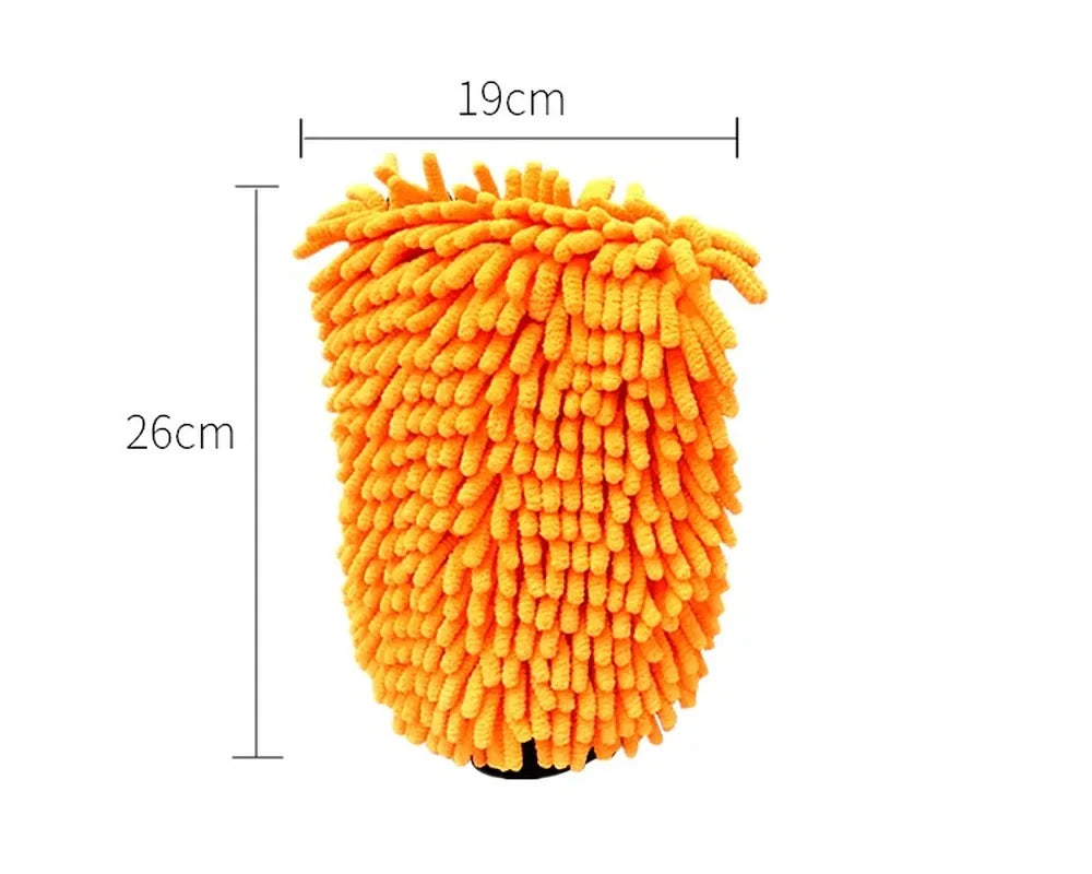 1PCS Wasserdichter Mikrofaser-Autowaschhandschuh – Doppelseitiger Reinigungshandschuh für Auto & Pflege