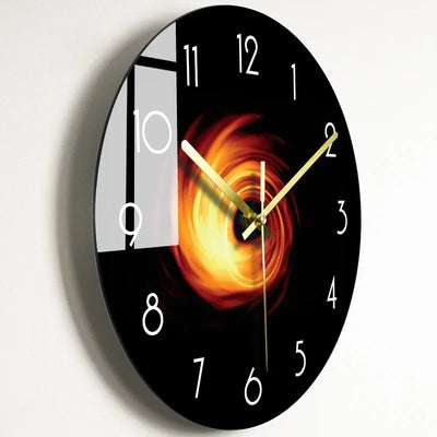 Luxuriöse Glas-Wanduhr: Moderne, leise Uhr für Wohnzimmer & Küche