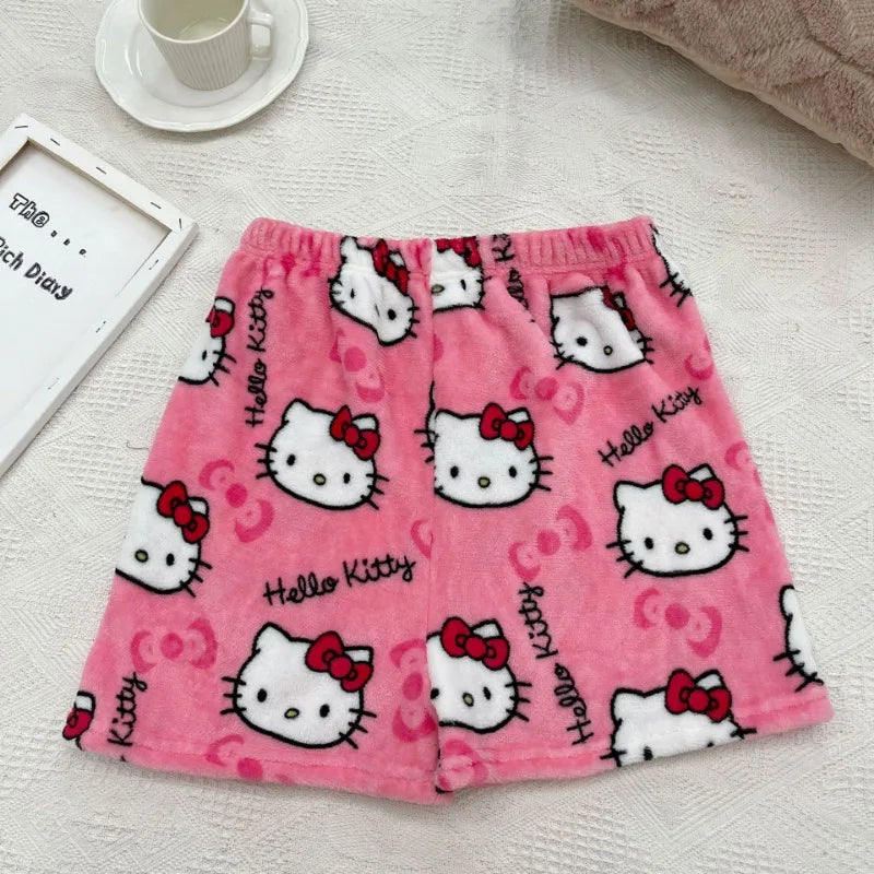 Hello Kitty Kawaii Shorts – Weiche Sommer-Pyjama-Hose für Damen
