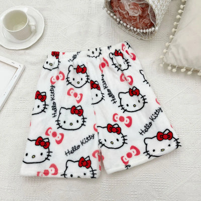 Hello Kitty Kawaii Shorts – Weiche Sommer-Pyjama-Hose für Damen