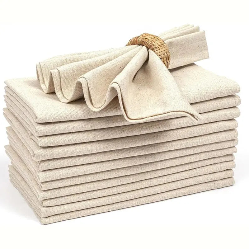 Set aus 6/12/24 strapazierfähigen Polyester-Servietten 40x40 cm, wiederverwendbare Tischdecken für Küche, Esszimmer und Feiertagsdekoration