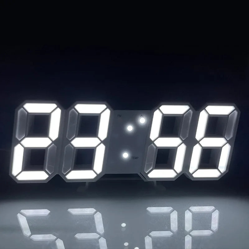 3D LED Digitaluhr – Leuchtende modische Wanduhr