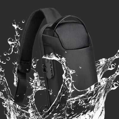 Herren USB Anti-Diebstahl Umhängetasche wasserdichte Oxford Schultertasche