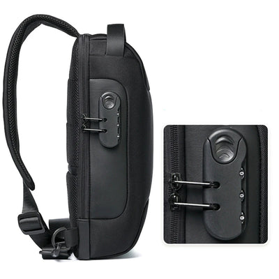 Herren USB Anti-Diebstahl Umhängetasche wasserdichte Oxford Schultertasche