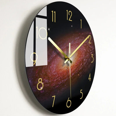Luxuriöse Glas-Wanduhr: Moderne, leise Uhr für Wohnzimmer & Küche
