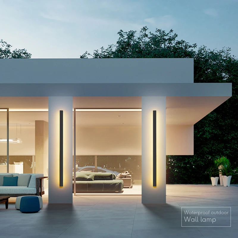 Wasserdichte LED-Wandlampe für außen, IP65, Aluminium, für Garten und Terrasse
