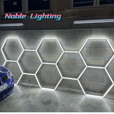 Hexagon LED-Licht für Garage & Werkstatt – Effiziente Wabenleuchte, individuell anpassbar